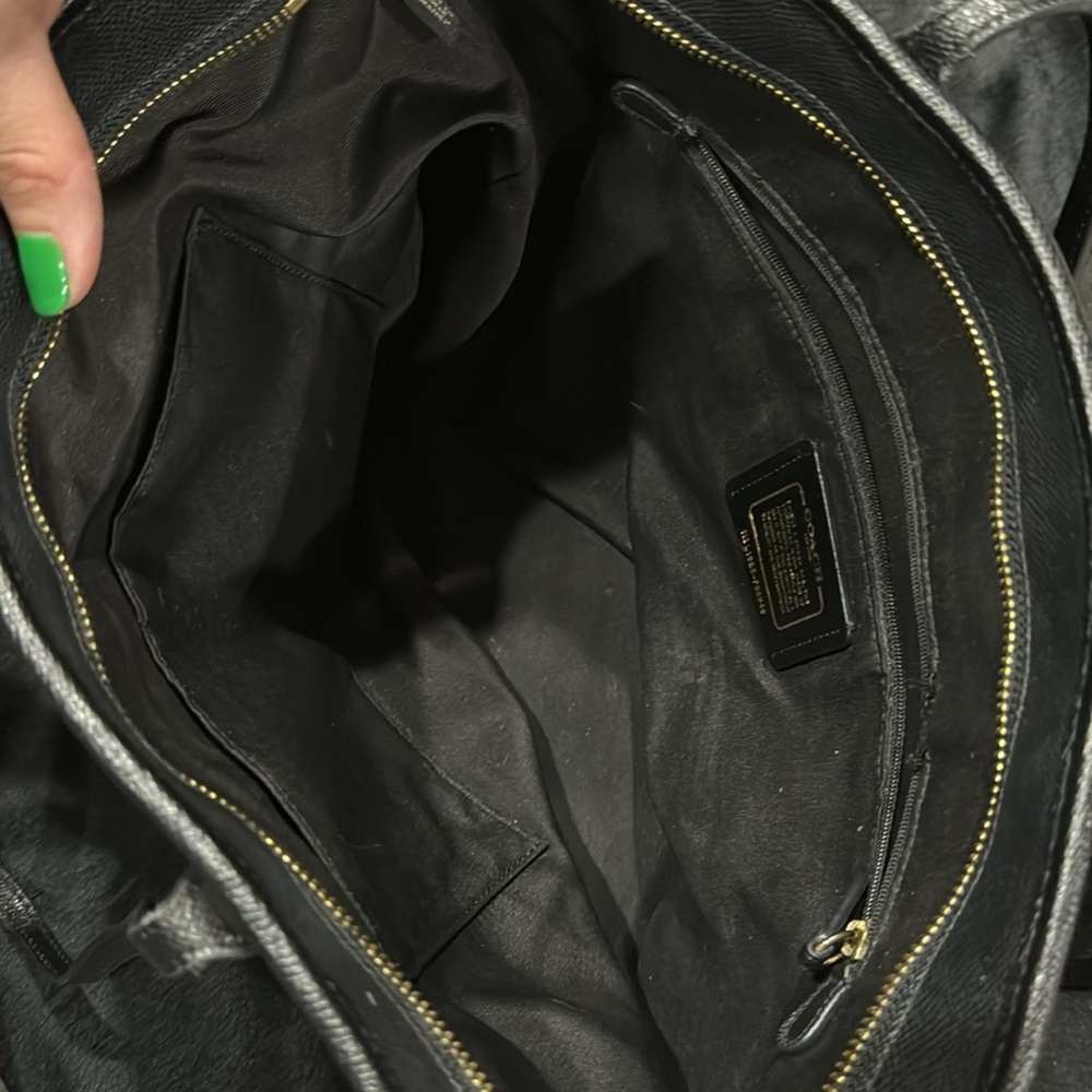 Black Leather Tote & wallet